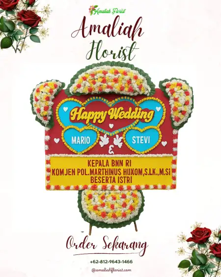 Papan Bunga Pernikahan Jiken